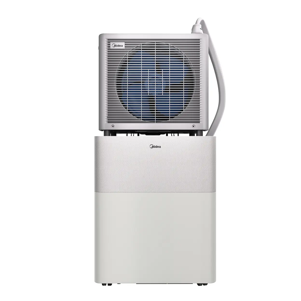 Midea PortaSplit-E 12KBTU, tragbare Mini-Split-Klimaanlage, mondlichtgrau, 3,5 kW, Energieeffizienz A++, Heiz- und Kühlfunktionen, 45 kg, für Räume bis zu 105 m³, 39 dB(A) - Mobiles Klimagerät - AerCoola