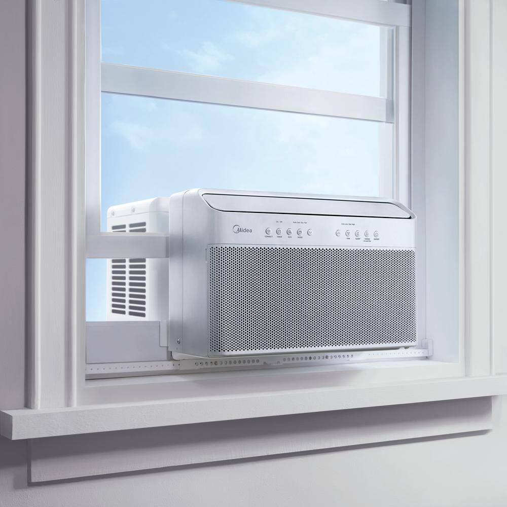 Midea 10.000 BTU Smart-Inverter-Fensterklimaanlage (U-Form) – Kühlt ca. 42 m² (450 sq. ft.), extrem leise, ermöglicht Betrieb bei offenem Fenster – Kompatibel mit Alexa/Google Assistant – 35 % Energieeinsparung, Fernbedienung (aktualisierte Version) - Mobiles Klimagerät - AerCoola